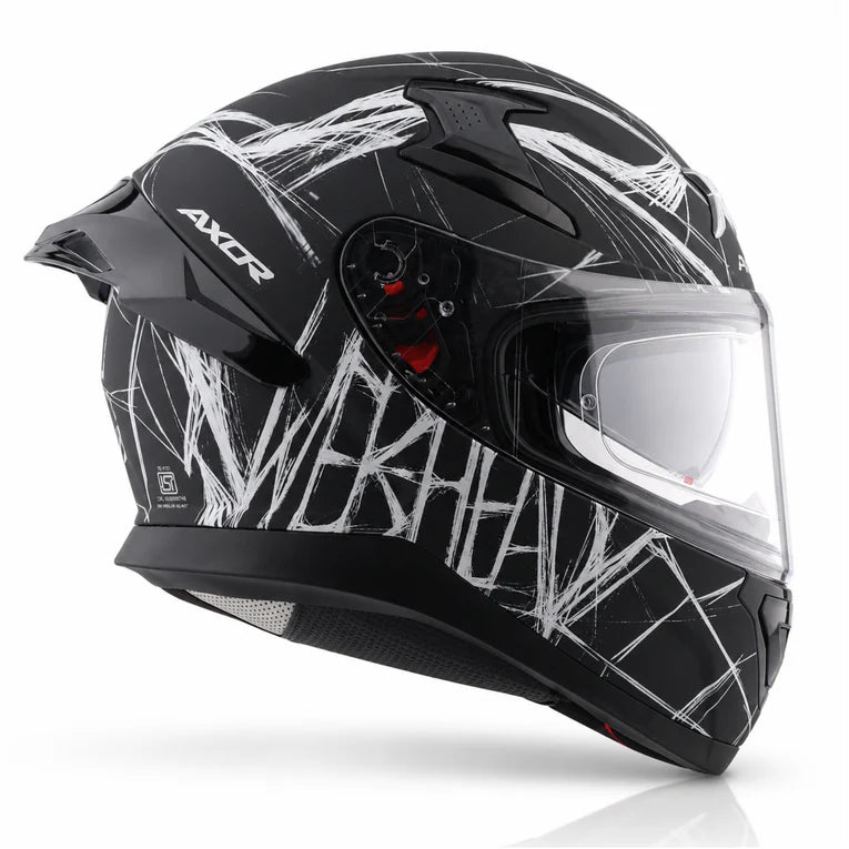 AXOR HELMET APEX MARVEL SPIDERMAN DULL BLACK WHITE