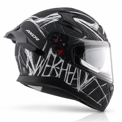 AXOR HELMET APEX MARVEL SPIDERMAN DULL BLACK WHITE