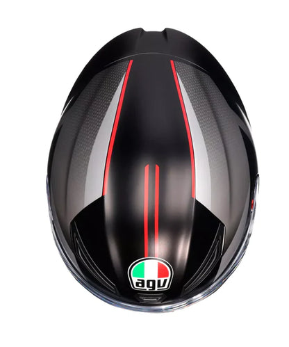 AGV HELMET K1S LAP MATT BLACK GREY RED 034