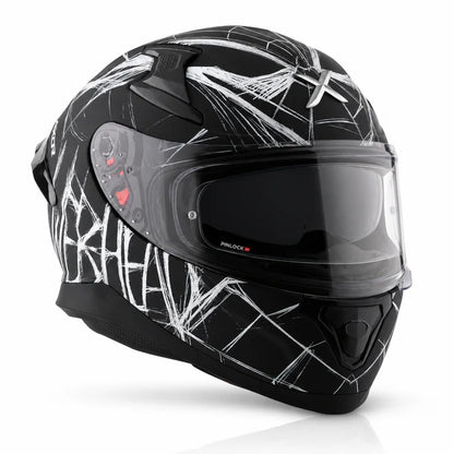 AXOR HELMET APEX MARVEL SPIDERMAN DULL BLACK WHITE