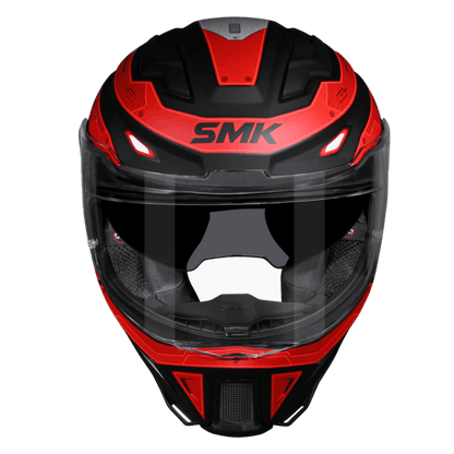 SMK HELMET AGNAR CYBORG BLACK GREY RED (GL263)