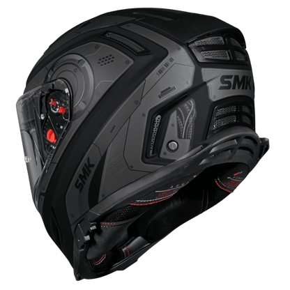 SMK HELMET AGNAR CRYBORG BLACK GREY (GL266)