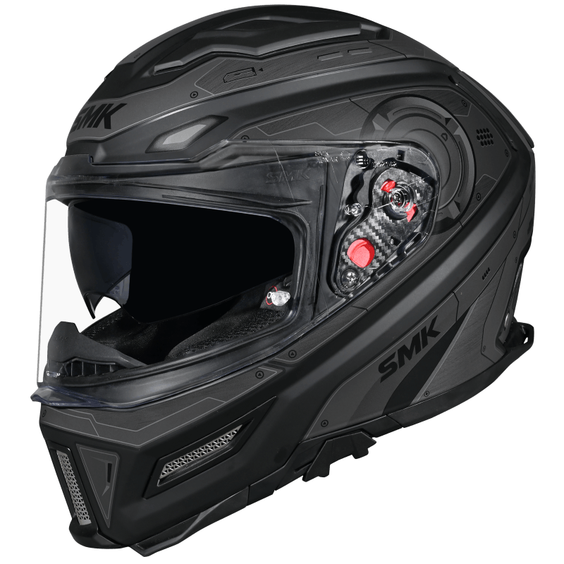 SMK HELMET AGNAR CRYBORG BLACK GREY (GL266)