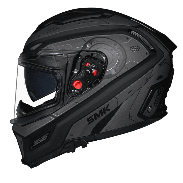 SMK HELMET AGNAR CRYBORG BLACK GREY (GL266)