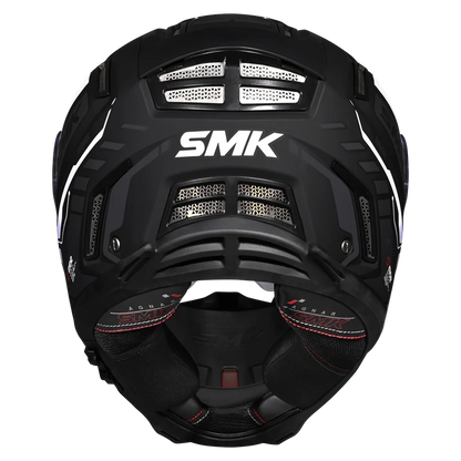 SMK HELMET AGNAR TEKTRON MATT BLACK GREY WHITE (MA261)