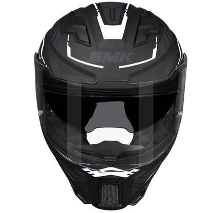 SMK HELMET AGNAR TEKTRON BLACK GREY WHITE (GL261)