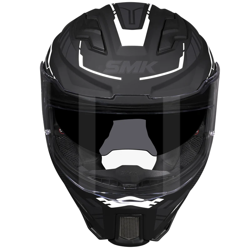 SMK HELMET AGNAR TEKTRON MATT BLACK GREY WHITE (MA261)