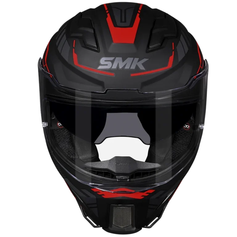 SMK HELMET AGNAR TEKTRON BLACK GREY RED (GL263)