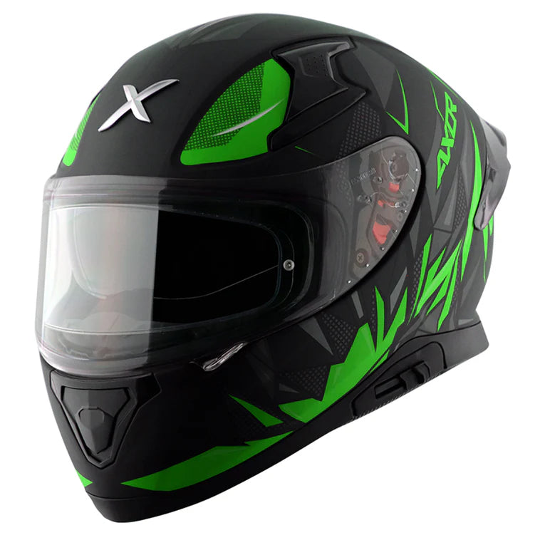 AXOR HELMET APEX HUNTER DULL BLACK NEON GREEN