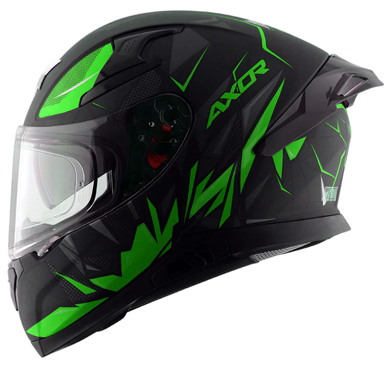 AXOR HELMET APEX HUNTER DULL BLACK NEON GREEN