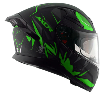 AXOR HELMET APEX HUNTER DULL BLACK NEON GREEN