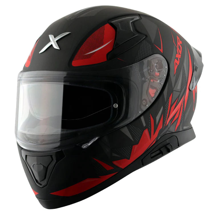 AXOR HELMET APEX HUNTER DULL BLACK RED