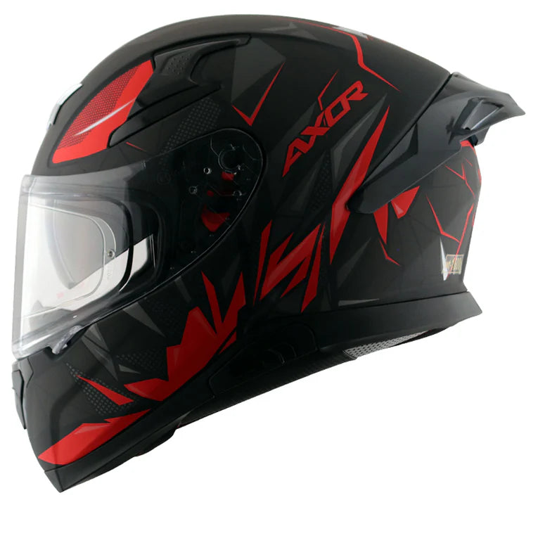 AXOR HELMET APEX HUNTER DULL BLACK RED