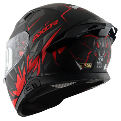 AXOR HELMET APEX HUNTER DULL BLACK RED