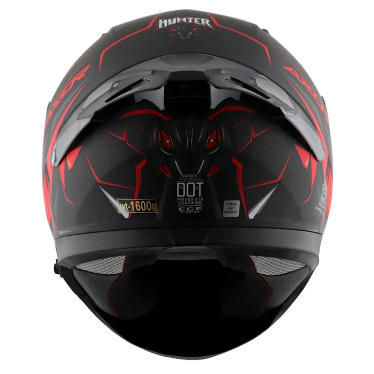 AXOR HELMET APEX HUNTER DULL BLACK RED