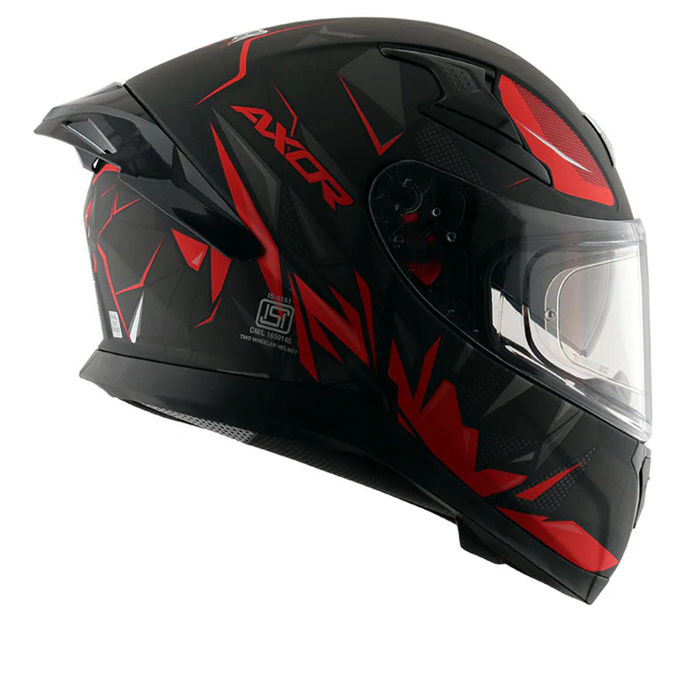 AXOR HELMET APEX HUNTER DULL BLACK RED