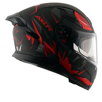 AXOR HELMET APEX HUNTER DULL BLACK RED