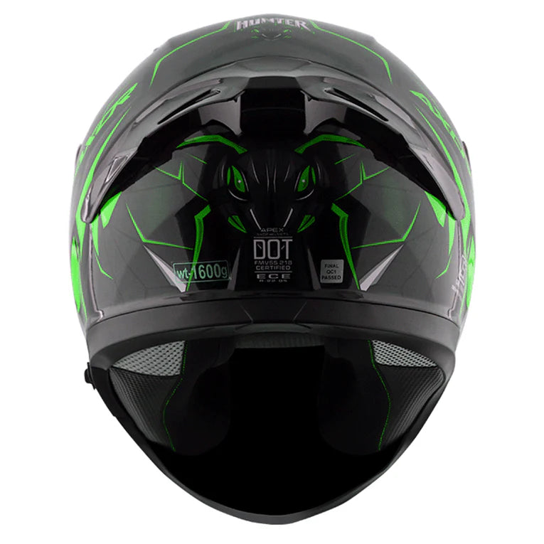 AXOR HELMET APEX HUNTER BLACK NEON GREEN