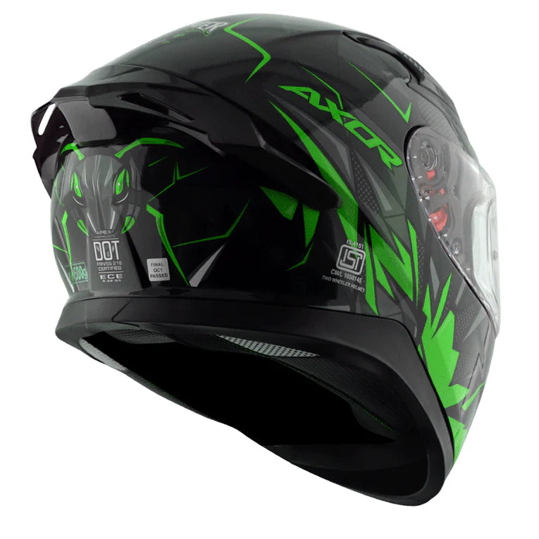 AXOR HELMET APEX HUNTER BLACK NEON GREEN