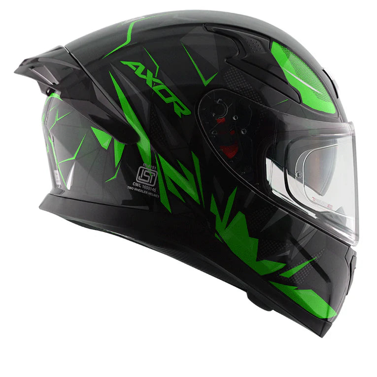 AXOR HELMET APEX HUNTER BLACK NEON GREEN