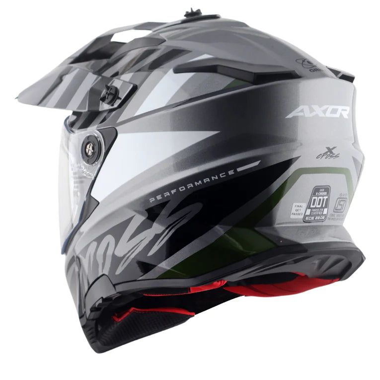 AXOR HELMET XCROSS DV ORBIT GREY BLACK