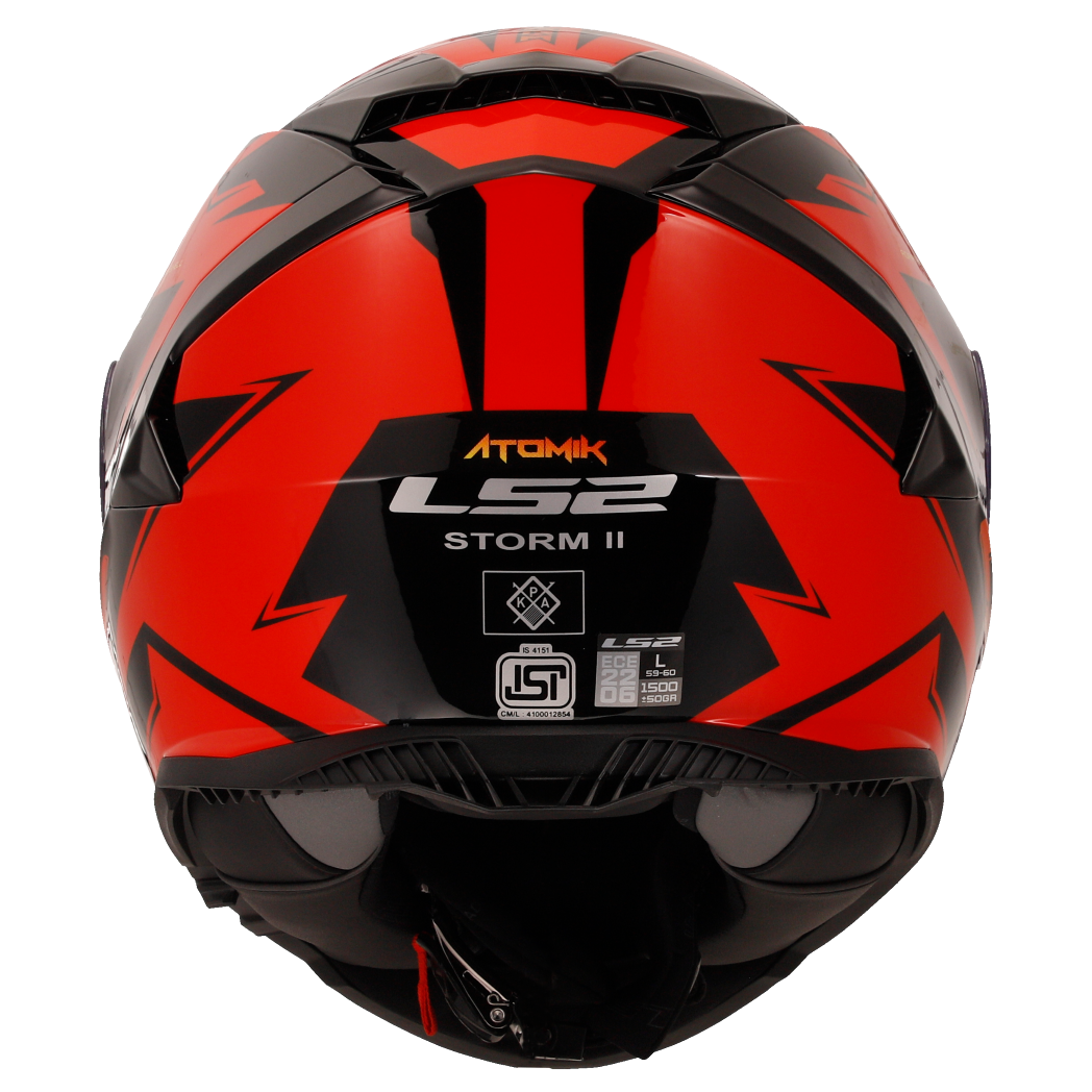 HELMET LS2 FF800 STORM II ATOMIK RED SHADOW