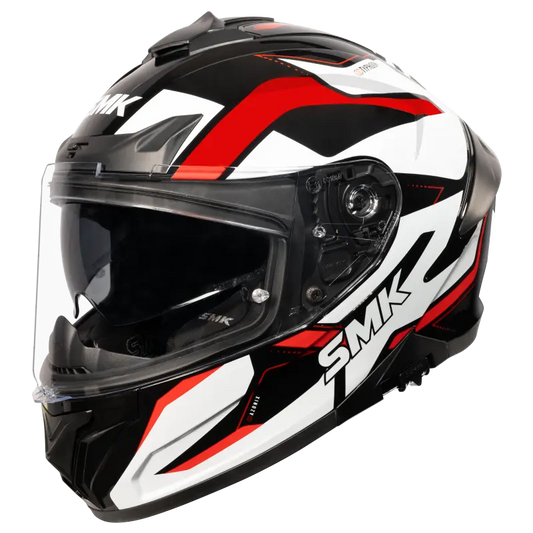 SMK HELMET TYPHOON AZONIX BLACK WHITE RED (GL213)