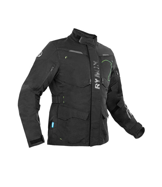 RYNOX JACKET ADVENTO PRO BLACK HIVIZ GREEN