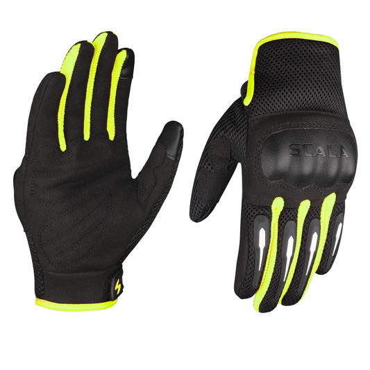 SCALA GLOVES AIR BLACK HI-VIS