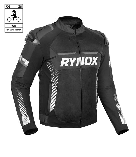 RYNOX JACKET APEX EVO BLACK WHITE