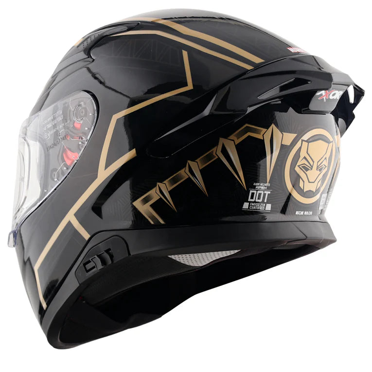 AXOR HELMET APEX MARVEL BLACK PANTHER BLACK GOLD