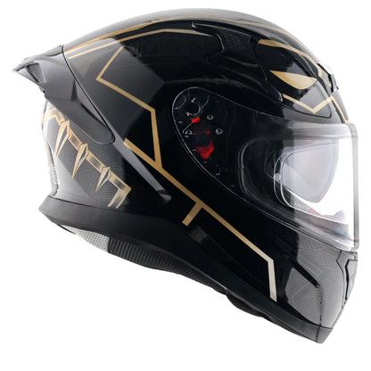 AXOR HELMET APEX MARVEL BLACK PANTHER BLACK GOLD