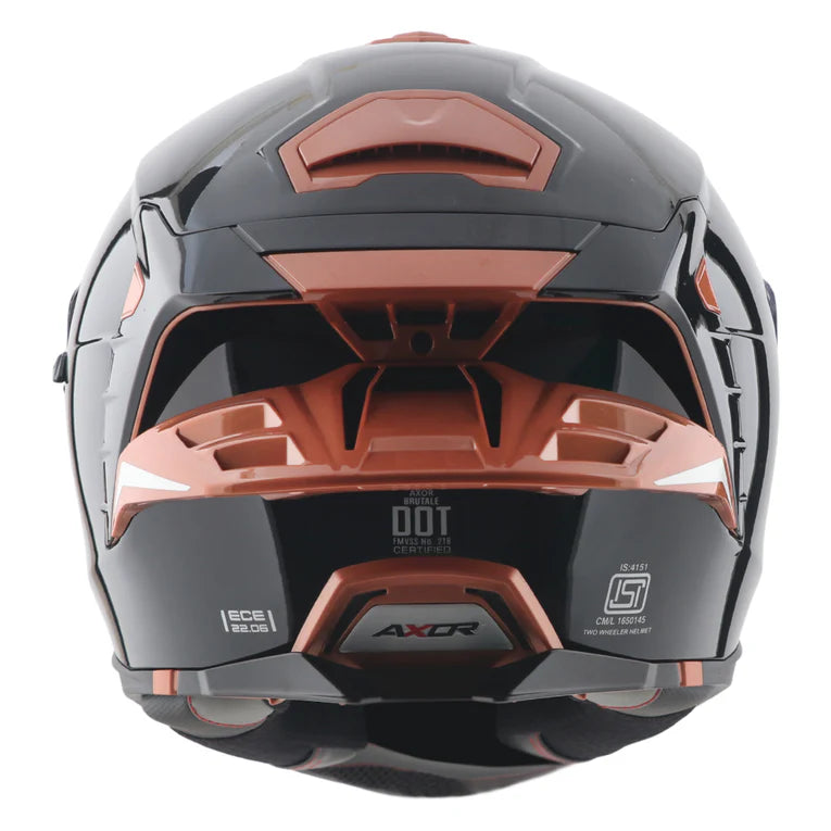 AXOR HELMET BRUTALE CORSA BLACK GOLD ORANGE