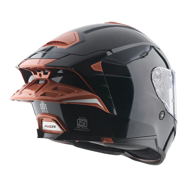 AXOR HELMET BRUTALE CORSA BLACK GOLD ORANGE