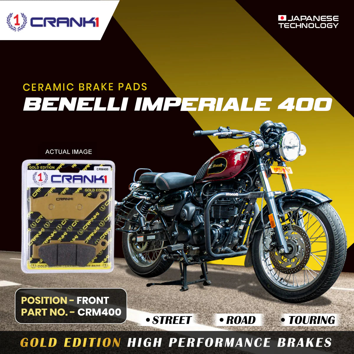 CRANK1 BRAKE PAD CRM400