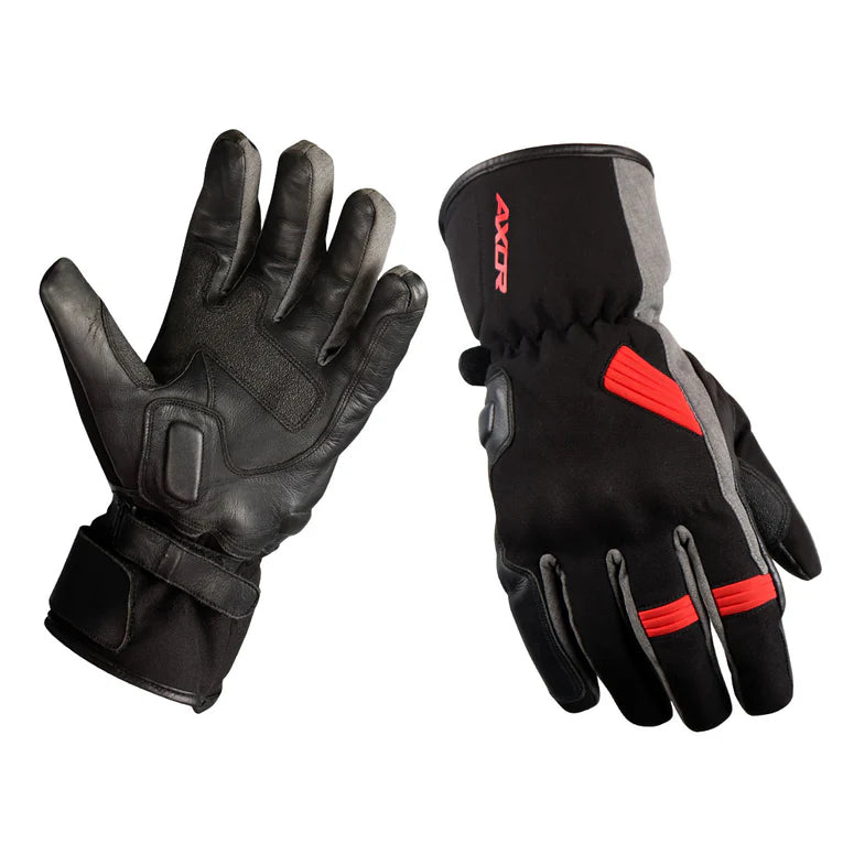 AXOR GLOVES SELA WATERPROOF BLACK GREY