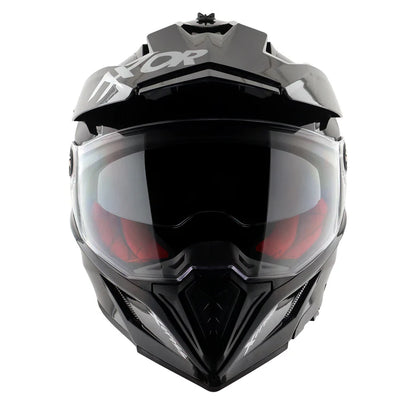 AXOR HELMET X-CROSS DUAL VISOR BLACK RED
