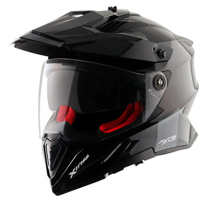 AXOR HELMET X-CROSS DUAL VISOR BLACK RED