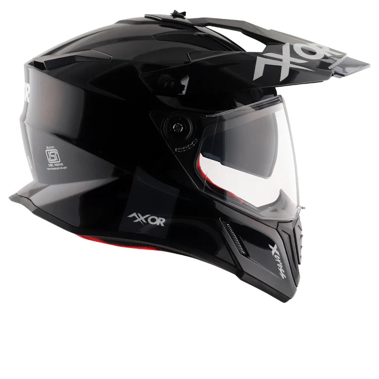 AXOR HELMET X-CROSS DUAL VISOR BLACK RED