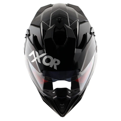 AXOR HELMET X-CROSS DUAL VISOR BLACK RED