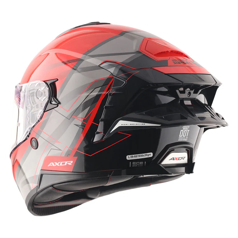 AXOR HELMET BRUTALE SURGES RED GREY