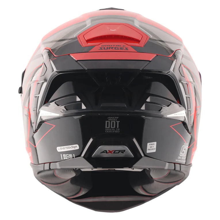 AXOR HELMET BRUTALE SURGES RED GREY