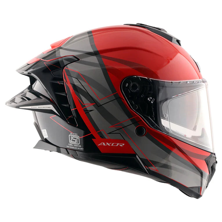 AXOR HELMET BRUTALE SURGES RED GREY