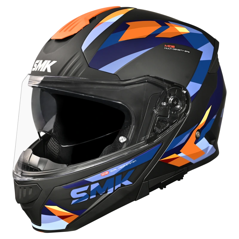 SMK HELMET GULLWING CHARGER (GL257) BLACK BLUE ORANGE
