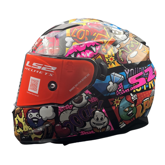 HELMET LS2 FF320  COMICS BLACK GLOSS