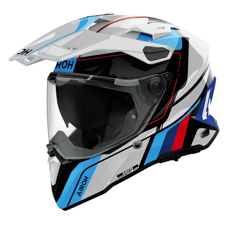 AIROH HELMET COMMANDER 2 SKIP WHITE RED GLOSS