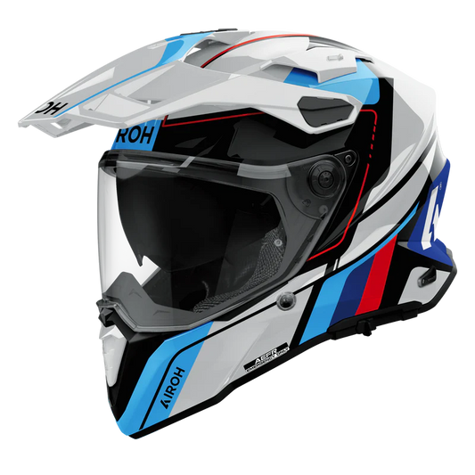 AIROH HELMET COMMANDER 2 SKIP WHITE RED GLOSS