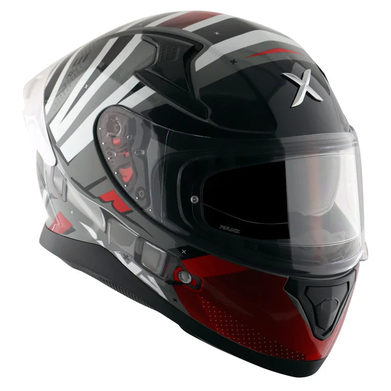 AXOR HELMET APEX HEX 2 COOL GREY RED