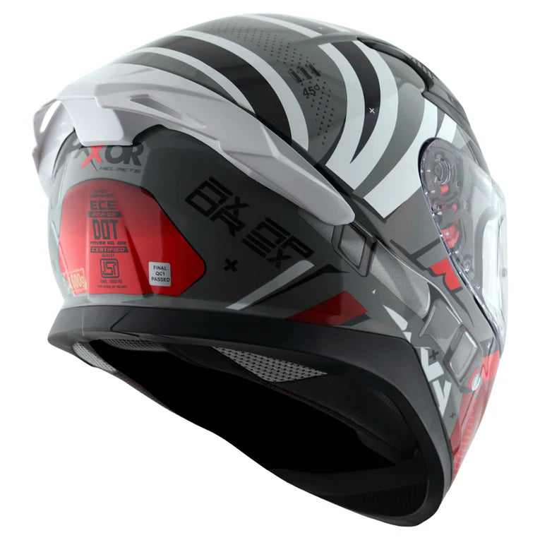 AXOR HELMET APEX HEX 2 COOL GREY RED