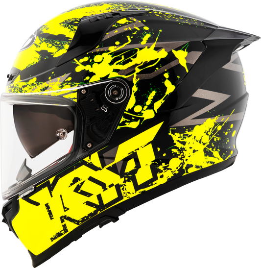KYT HELMET STRIKER 2V NEUTRON BLACK YELLOW